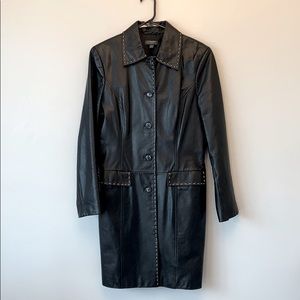 Classiques Entier Black Leather Trench Coat 10